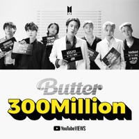 BTS、「Butter」MV再生数3億回突破