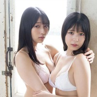 NMB48・安田桃寧＆安部若菜、ランジェリー姿で抱き合うツーショット公開 画像