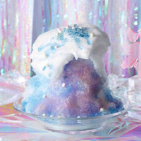 コットンポップブルーのふわふわかき氷