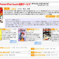 「iPhone/iPod touch読書サービス」ダウンロードランキング
