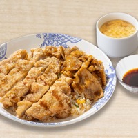 豚肉生姜焼き＆台湾大からあげチャーハン