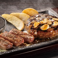 長崎和牛サーロインカットステーキ＆ビーフ100%超粗びきステーキバーグ（ガーリックレモン醤油ソース）