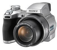 　ソニーは、手ブレ補正機能と光学12倍ズームレンズを搭載した510万画素デジタルカメラ「サイバーショット DSC-H1」を6月17日に発売する。