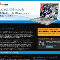 「Akamai HD Network」サイト（画像）