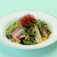 イベリコ豚と山菜香る和風パスタ