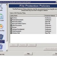 ファイル保護ポリシー画面