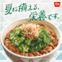 めかぶオクラ牛丼