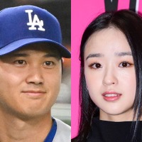 等身大パネルにハート！ママになった韓国元新体操選手、「大谷翔平ラブ」アピールの来日SHOT【PHOTO】