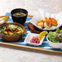 洋風うなぎご飯&真鯛と帆立のあつあつグリル（サラダ・味噌汁・漬物付）　（税込 3,498 円）