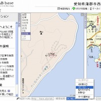 GetLocInfoを起動して対象サイトのALPSLABをクリック。地図サイトが表示されたら住所の検索などで登録したいポイントを見つけ、「緯度経度」をクリップボードにコピーする