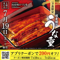 「国産鰻のうな重」2,950円（税込）