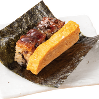 鰻の押し寿司と出汁巻き玉子の包み（税込275円）