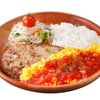 角切りトマトのオムバーグディッシュ