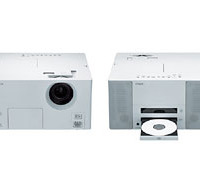 エプソン、DVDプレーヤー搭載プロジェクターとハイビジョン対応プロジェクター 画像