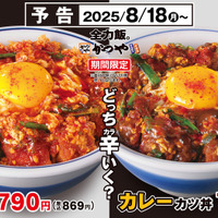 新作「赤辛カツ丼」と「カレーカツ丼」