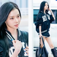 短すぎない？aespa・ウィンター、インナーチラ見えのショートパンツ姿で空港に登場！【独自写真】