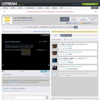 すでにソフトバンクのUstreamアカウントも開設されており、ライブ配信がスタンバイ状態になっている