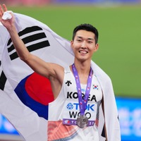 松岡修造の“熱烈応援”でも注目集めた韓国陸上スターが快挙！走高跳ウ・サンヒョクが銀、韓国勢初の世界陸上メダル2個目獲得