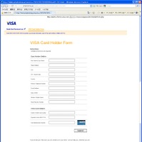 VISAをかたるフィッシングサイト