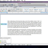 現段階で公開された「Office for Mac 2011」のイメージ