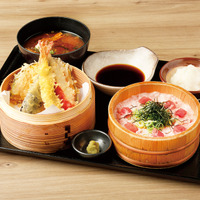 葱トロととろろの桶盛り丼定食(ヘルシー志向の新定番)