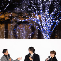 左から）Snow Man・岩本 照、ラウール、渡辺翔太