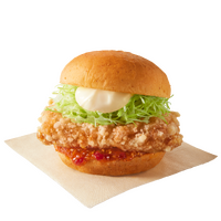 「ケンタの鶏竜田バーガーピリ辛しょうが」570円
