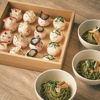 寿司カウンター（ディナータイム限定）：ベジタブル手毬寿司