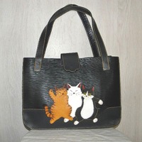 肩掛けバッグ「スリーキャッツ」55,000円 《現品限り》