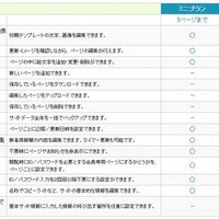 機能面での違い（ページ作成・設定関連機能）