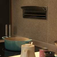 郵便ポストのような壁付けの換気扇©MBS