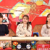 左から）長浜広奈、香音、藤田ニコル（C）フジテレビ