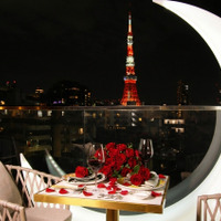 テラス席からの東京タワー眺望
