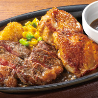 赤身ビーフステーキ 約100g＆若鶏スパイス焼き（税込1,374円）