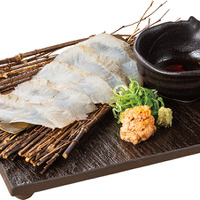 あん肝ポン酢で愉しむ、平目の昆布〆刺身（税込 649円）