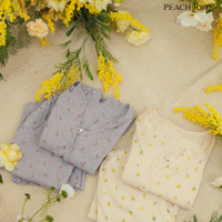 コットン混リブパジャマ３点セット