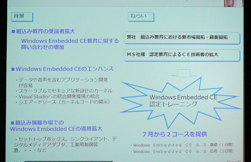第10回 Esec Windows Embedded Ceは6 0で3つ目の波を迎えている マイクロソフト プレスセミナー 12枚目の写真 画像 Rbb Today