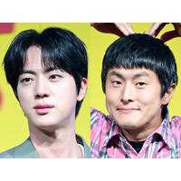 「顔がホットクみたい…」BTS・JINとの記念写真に自虐コメント？バラエティ番組共演者のSNS投稿が話題