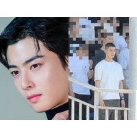 “丸刈り”チャウヌの入隊現場を目撃　息子を見送る母親が思わず目を奪われたビジュアル「息子、ごめんね」