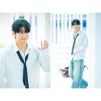 BTS・Vの「ダンディな空港ファッション」が話題、パリへ出国【PHOTO】