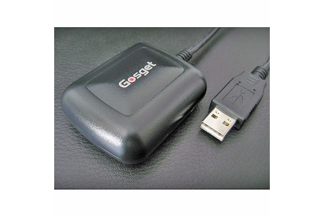 ネットブックにナビ機能を付加、USB接続のGPSレシーバー 画像
