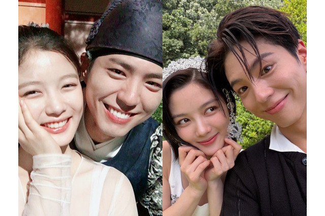 自撮り公開！俳優パク・ボゴム＆女優キム・ユジョン、『雲が描いた月明り』10年後も愛らしい2人 画像