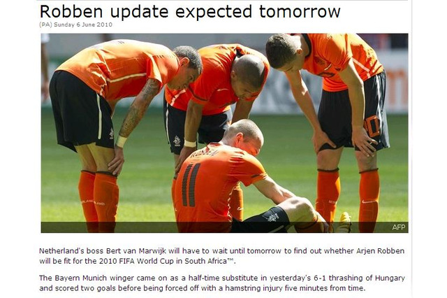 チェルシーの呪い!?　W杯開幕控えロッベン、ドログバら有力選手ケガ相次ぐ 画像