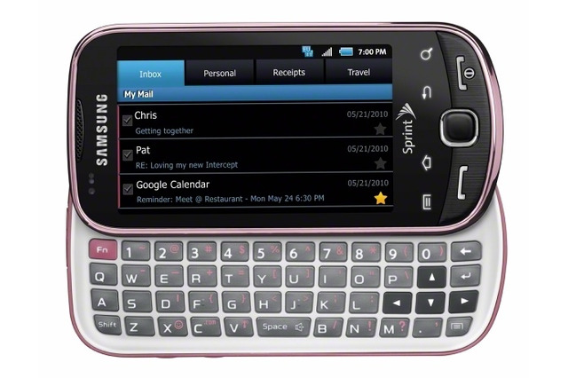 米スプリント、サムスン製スライド式スマートフォン「Intercept」発売 画像