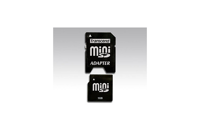 トランセンド、1Gバイトの80倍速miniSDカード 画像