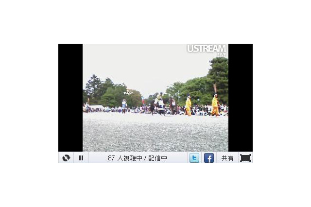 京都三大祭りのひとつ時代祭ライブ配信中 画像