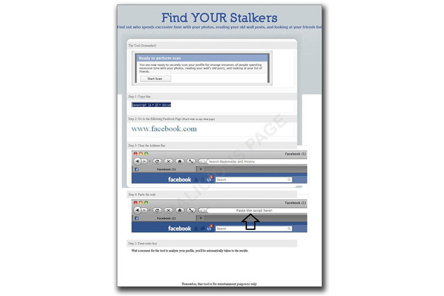 「Facebook」ストーカー追跡ツールが登場!…のはずが、スパム送信荷担ツールだった 画像