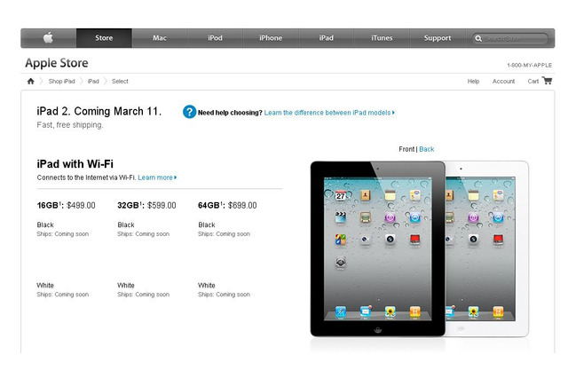 iPad 2、11日から米国で発売！  画像