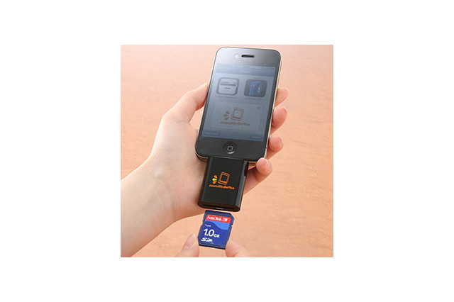 iPhone 4で使えるSD/SDHCカードリーダー 画像
