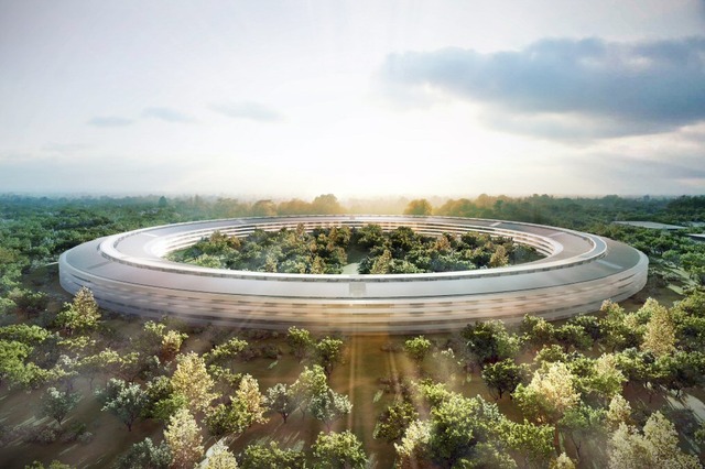 米アップル、新社屋はリング状の近代的オフィス!クパチーノ市が公開 画像